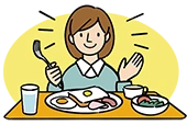 イラスト：午前のエネルギーを補給