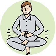 イラスト：ゆっくりと深呼吸する